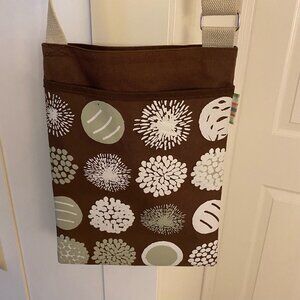 Mara-mi Brown/White Canvas Crossbody Bag Shoulder Bag